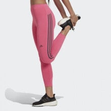 Женские розовые легинсы Adidas Run Icons 3-Stripes 7/8 Pants W HM1162