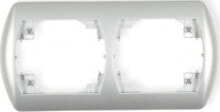 Розетки, выключатели и рамки Karlik TREND Ramka pozioma podwójna srebrny 5RH-2