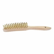 STEIN Wood handle brush 4 rows brass bristles