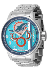 Купить наручные часы Invicta: Invicta NFL Miami Dolphins Men's Watch - 48mm. Steel (45129)