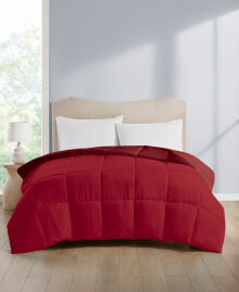 Home Design solid Reversible Down-Alternative Comforter, Twin/Twin XL, Created for Macy's