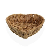 Multi-purpose basket Versa Heart Water hyacinth 23 x 6 x 23 cm