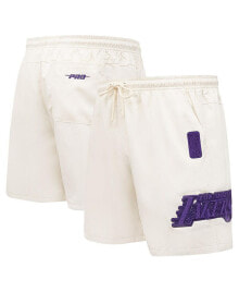 Купить мужские шорты Pro Standard: Men's Cream Los Angeles Lakers Triple Tonal Woven Shorts