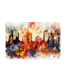 Trademark Global philippe Hugonnard NYC Watercolor Collection - Colors of Manhattan Canvas Art - 15.5