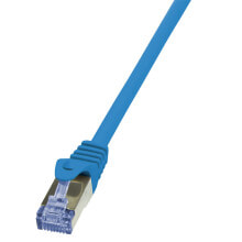 Кабели и разъемы для аудио- и видеотехники logiLink 10m Cat.6A 10G S/FTP сетевой кабель Cat6a S/FTP (S-STP) Синий CQ3096S