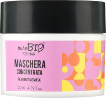 Stärkende und reparierende Haarmaske mit Kamillen-, Passionsblumen- und Malvenextrakt - puroBIO Cosmetics For Hair Restorative Mask