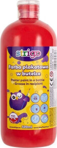 Купить краски для рисования для детей Strigo: Strigo Farba plakatowa STRIGO w butelce, 500 ml czerwona