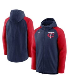 Nike men's Navy and Red Minnesota Twins Authentic Collection Full-Zip Hoodie Performance Jacket