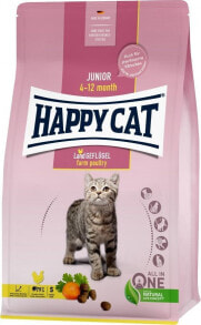 Сухие корма для кошек сухой корм для кошек Happy Cat, для домашних, с домашней птицей, 4 кг