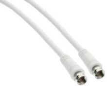 Комплектующие для телекоммуникационных шкафов и стоек inLine 69301 коаксиальный кабель 1 m F SAT Белый