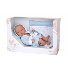 MUÑECAS ARIAS Elegance Aria With Blanket Body Vinyl Sex Child 38 cm baby doll