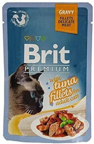 Влажный корм для кошек Brit Premium, кусочки с тунцом, 85 г