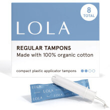 Гигиенические прокладки и тампоны Lola Regular Tampons Compact Plastic Applicator Тампоны из органического хлопка с аппликатором 8 шт