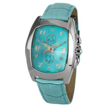 Мужские наручные часы с ремешком Мужские наручные часы с синим кожаным ремешком  Chronotech CT7468-01 ( 41 mm)