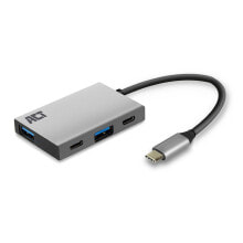 USB-концентраторы aCT AC7070 док-станция для ноутбука USB 3.2 Gen 2 (3.1 Gen 2) Type-C Серый