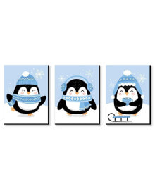Big Dot of Happiness winter Penguins Holiday Nursery Wall Art & Christmas Home Decor 7.5