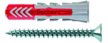 Fischer Kunststoffdübel mit Schrauben DUOPOWER 10X50 S, 25 Stück