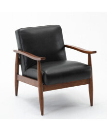 Comfort Pointe austin Leather Gel Wooden Base Accent Chair