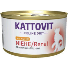 Купить влажные корма для кошек Kattovit: Корм для котов Kattovit Feline Diet Niere/Renal Chicken Курица 185 g