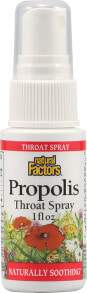 Витамины и БАДы от простуды и гриппа Natural Factors Propolis Throat Spray Успокаивающий спрей для горла с прополисом  28 мл