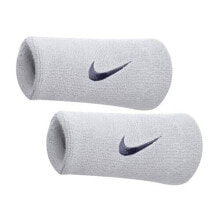 Frotki opaski na nadgarstek Nike Swoosh 2 sztuki białe - N.NN.05.116.OS