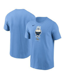 Nike men's Powder Blue Milwaukee Brewers City Connect Large Logo T-shirt