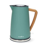 Nedis Wasserkocher| 1.7 l| Soft-Touch| Grün| Um 360 Grad drehbar| Verdecktes