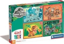 Clementoni CLE puzzle 4w1 SuperKolor Jurassic World 21521 купить онлайн