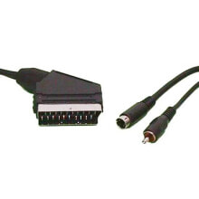 EUROCONNEX Male 4P Mini Din Male SVhs Rca Scart Cable