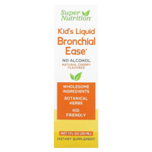 Super Nutrition, Kid's Liquid Bronchial Ease, No Alcohol, Cherry, 1 fl oz (30 ml)