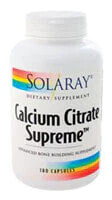 Кальций solaray Calcium Citrate Supreme Цитрат кальция 180 Капсул