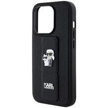 KARL LAGERFELD Klhcp13Lgsakcpk iPhone 13 Pro13 6.1 Gripstand Saffiano Karl&Choupette Pins phone case