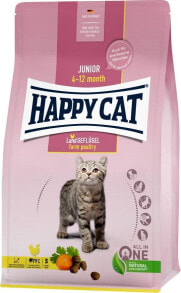 Happy Cat Junior Farm Poultry, sucha karma, dla kociąt w wieku 4-12 mies, drób, 4 kg, worek