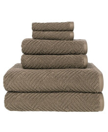 Seymour Textured Basket Weave Bath Towel Set, 6 Piece