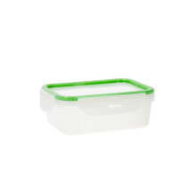 Lunch box Quid Greenery 1 L Transparent Plastic 13 x 18 x 6,8 cm - 1 L (4 Units) (Pack 4x)