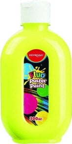 Keyroad Farba plakatowa KEYROAD, fluorescencyjna, 300ml, butelka, neonowa żółta