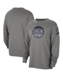 Nike men's Heather Gray Georgetown Hoyas Fast Break Long Sleeve T-shirt