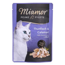 MIAMOR Cats moist food Tuna with squid wet food for cat 100g