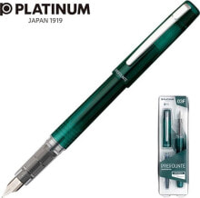 Platinum Pióro wieczne Platinum Prefounte Dark Emerald, F, w plastikowym opakowaniu, na blistrze, zielone