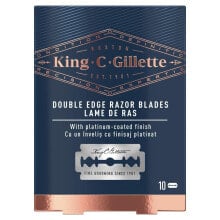 Купить мужские бритвы и лезвия Gillette: Gillette King C. Double Edge Safety Razor Blades 10 St. ersatzklinge für Herren Ersatz-Rasierklingen 10 St.