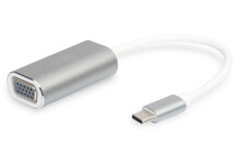 Digitus DA-70837 видео кабель адаптер 0,2 m USB Type-C VGA (D-Sub) Белый