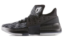 adidas D lillard 3 低帮 实战篮球鞋 男款 黑白灰 / Кроссовки баскетбольные Adidas D BY3760