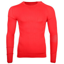 Diadora Act Training Crew Neck Long Sleeve Athletic T-Shirt Mens Red Casual Tops купить онлайн