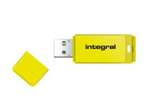 USB  флеш-накопители integral 8GB USB2.0 DRIVE NEON YELLOW USB флеш накопитель USB тип-A 2.0 Желтый INFD8GBNEONYL