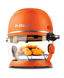 Fritaire self Cleaning Glass Bowl Air Fryer Set, 4 Piece- Midnight
