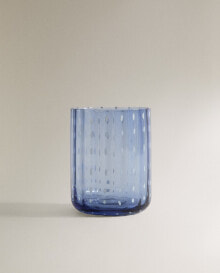 Dotted glass tumbler