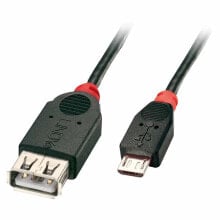 LINDY LINDY-31935 M/F 50 cm USB-A To Micro USB-B Cable