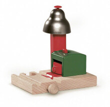 Аксессуары и запчасти для игрушечных железных дорог для мальчиков bRIO Magnetic Bell Signal Декорации 33754
