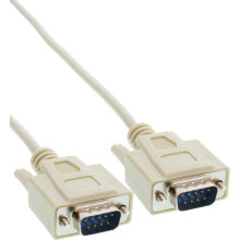 InLine Serial cable DB9 M/M 2m кабель последовательной связи Серый male 9pin Sub D 12212