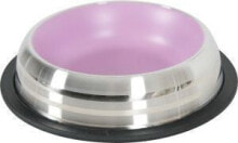 Миски zolux Merenda stainless steel anti-slip bowl - 0.5 l pink
